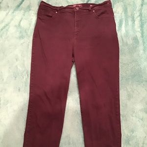 💚3 for $25 Gloria Vanderbilt Amanda size 14 short purple women jeans